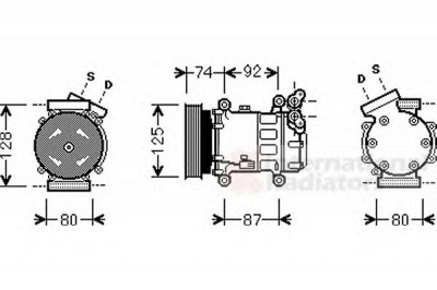 VAN WEZEL 4300k452 -  Компрессор, кондиционер